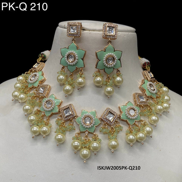 Kundan Jewelry Set-ISKJW2005PK-Q210