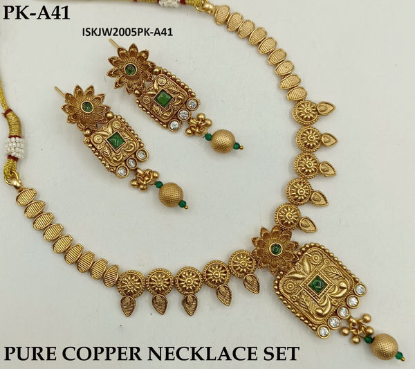 Pure Copper Necklace Set-ISKJW2005PK-A41