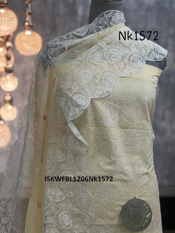 Embroidered Cotton Kurti With Bottom And Kota Dupatta-ISKWFBL1206Nk1572