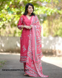 Printed Khadi Cotton Kurti With Khadi Pant And Malmal Cotton Dupatta-ISKWSU2006PPC/D1425