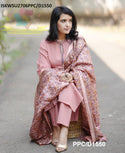 Handloom Cotton Kurti With Pant And Kalamkari Printed Khadi Silk Dupatta-ISKWSU2706PPC/D1550