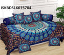 Printed Cotton Bedsheet With Pillow Cover And Cushion Cover-ISKBDS16075704