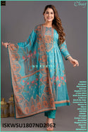 Mughal Printed Malmal Cotton A-Line Kurti With Cotton Pant And Dupatta-ISKWSU1807ND2962