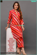 Lehariya Printed Maslin Kurti With Pant-ISKWKU1807ND2945/ND2944