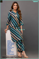 Lehariya Printed Maslin Kurti With Pant-ISKWKU1807ND2945/ND2944