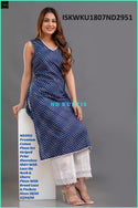 Striped Printed Cotton Kurti With Palazzo-ISKWKU1807ND2951