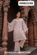 Embroidered Georgette Kurti With Palazzo-ISKWKU0808OMK3198