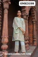 Embroidered Georgette Kurti With Palazzo-ISKWKU0808OMK3198