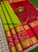 Paithani Weaved Handloom Kapu dam Silk Saree With Contrast Blouse-ISKWSR290599912