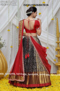 Banarasi Silk Lehenga With Nylon Silk Blouse And Organza Silk Dupatta-ISKWLH0506BK781N
