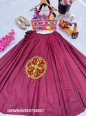 Embroidered Cotton Silk Lehenga With Blouse-ISKWNAV020758037