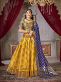 Jacquard Silk Lehenga With Blouse And Dupatta-ISKWLH030700015