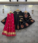 Sequined Cotton Lehenga With Blouse And Gaji Silk Dupatta-ISKWNAV030700019