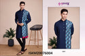 Men's Silk Kurta With Printed Dupatta-ISKM20076001/6002/6003/6004