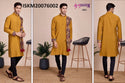 Men's Silk Kurta With Printed Dupatta-ISKM20076001/6002/6003/6004