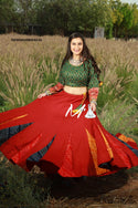 Cotton Lehenga With blouse And Viscose Cotton Digital Printed Dupatta-ISKWNAV08054156