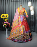 Digital Printed Chinon Silk Lehenga With Blouse And Dupatta-ISKWNAV1105KS1124