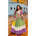 Digital Printed Butter Silk Lehenga With Blouse And Dupatta-ISKWNAV0706K-1050