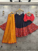 Cotton Lehenga With Blouse And Printed Dupatta-ISKWNAV14064582