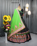 Digital Printed Chinon Silk Lehenga With Blouse And Dupatta-ISKWNAV1906KS1188