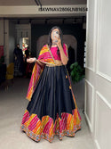 Cotton Lehenga With Blouse And Dupatta-ISKWNAV2806LNB1654