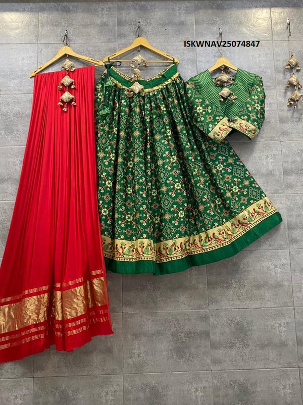 Digital Printed Crepe Silk Lehenga With Blouse And Modal Dupatta-ISKWNAV25074847